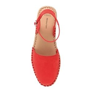 Time and Tru Women's Red Espadrille Ankle Strap Sandals size 8.5